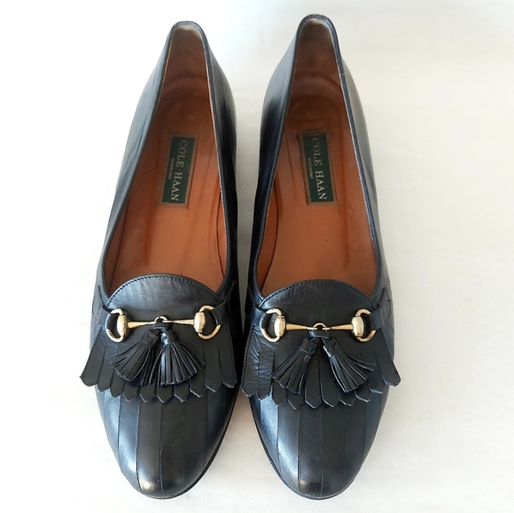 Cole Haan Tassel Loafers Vintage Women's Black Horse Bit Comfort Shoes Size 10B - Picture 4 of 13